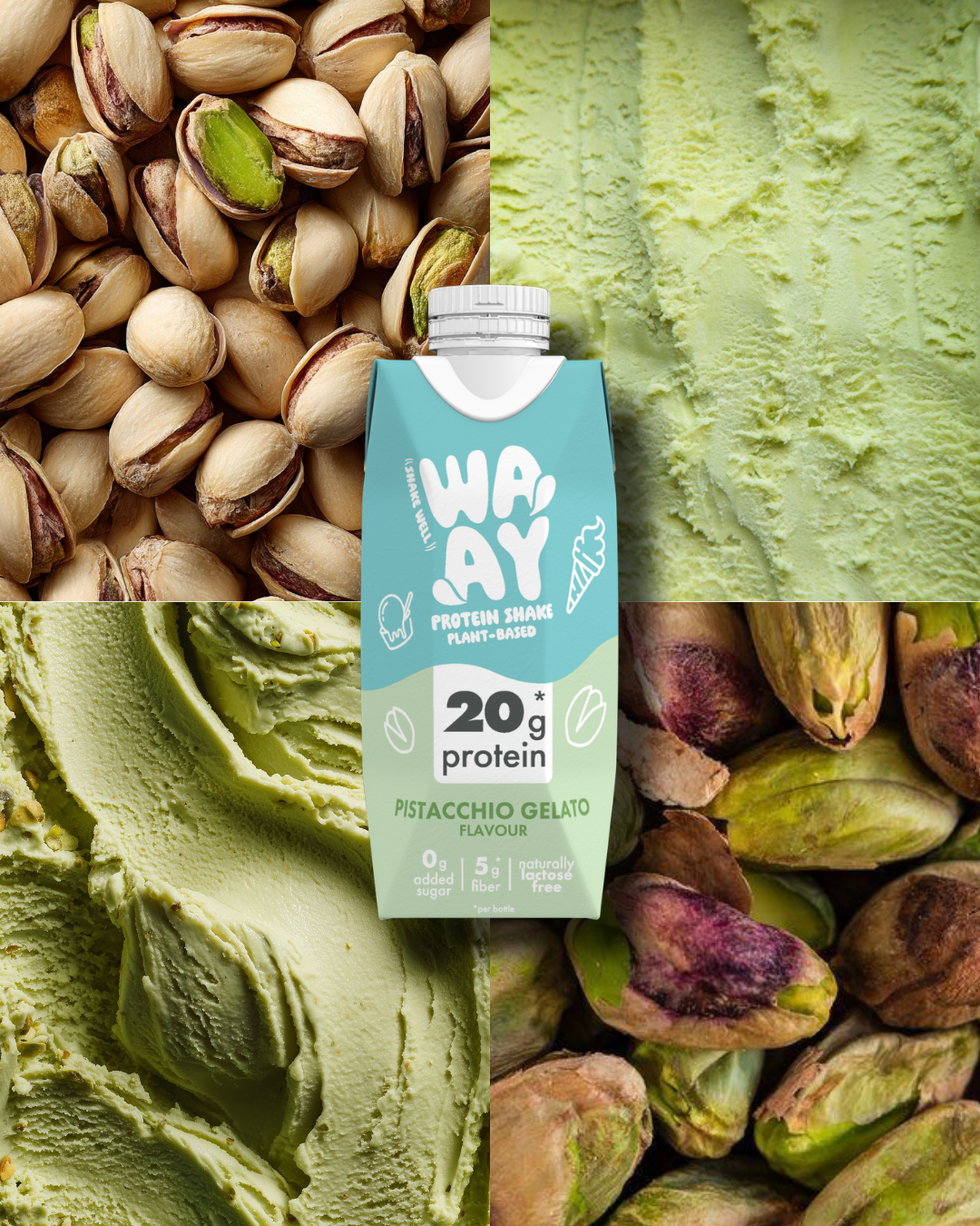 WAAY Protein Shake Pistacchio Gelato 330 ml